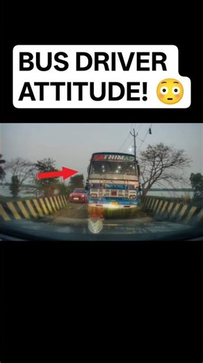 Bus Driver Showing Attitude on Road! Dashcam Footage #shorts