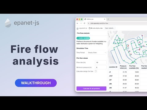 Fire flow analysis with EPANET