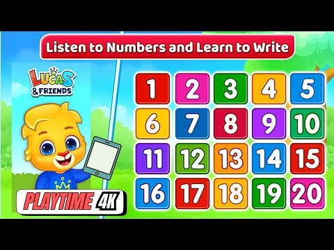 🔢✏️ Lucas and Friends App Numbers 1–20 Tracing Game | Learning to Write Numbers | PlayTime 4K 🌈✨