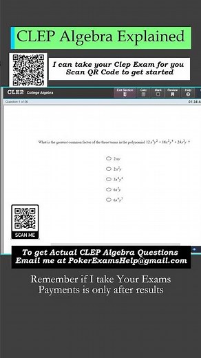 CLEP Algebra Explained#CLEPCollegeAlgebra #collegealgebra