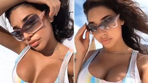 DJ Chantel Jeffries flaunts her ample assets on Miami beach