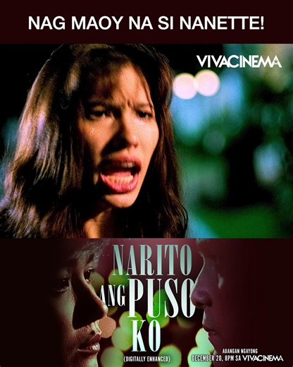 Leasson learned: 'wag gumawa ng eksena kung ayaw mong malampaso ka. 𝗡𝗮𝗿𝗶𝘁𝗼 𝗔𝗻𝗴 𝗣𝘂𝘀𝗼 𝗞𝗼 (𝗗𝗶𝗴𝗶𝘁𝗮𝗹𝗹𝘆 𝗘𝗻𝗵𝗮𝗻𝗰𝗲𝗱), mamayang 8PM na sa Cine Premiere ng Viva Cinema. #MasayangBalikBalikan | Viva Cinema