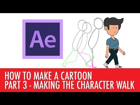How to animate a walk cycle in After Effects - Making a cartoon Part 3