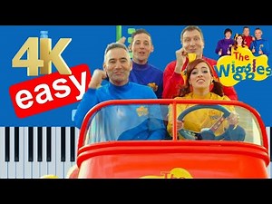 The Wiggles - Toot Toot, Chugga Chugga, Big Red Car (Slow Easy) Beginner Piano Tutorial 4K