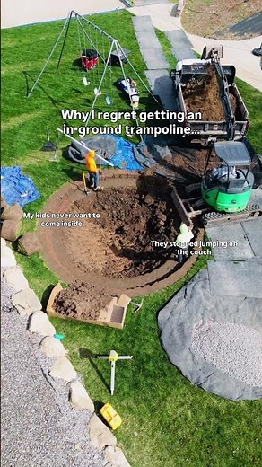 Not the worst problem to have😅Shop our Spring Sale: Up to $1,398 on in-ground trampolines bundles🎉