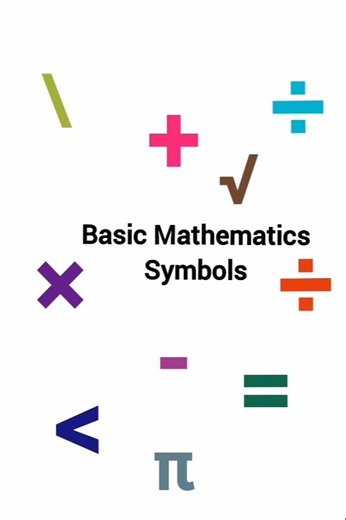 Basic Mathematics Symbols for kids | #shorts #kids