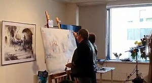 2K views · 204 reactions | Demo #montreal -#moscow Ilya Ibryaev Michael Solovyev On the Festival World of Modern Watercolor WMW | Michael Solovyev Studio | Facebook