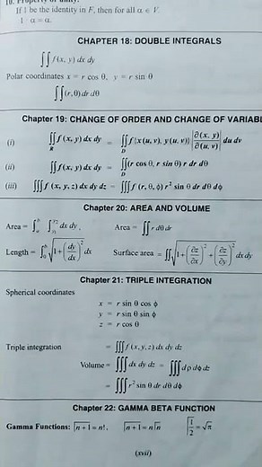 Double Integrals &Triple Integrals, Area And Volume, Gamma Beta Function, Vector Differentiation