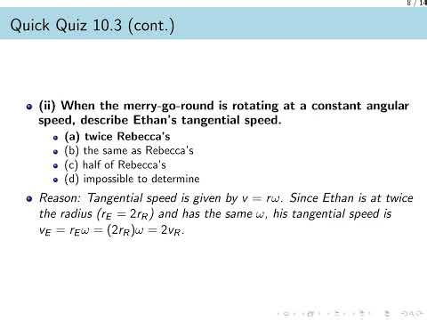 10.3 Angular and Translational Quantities