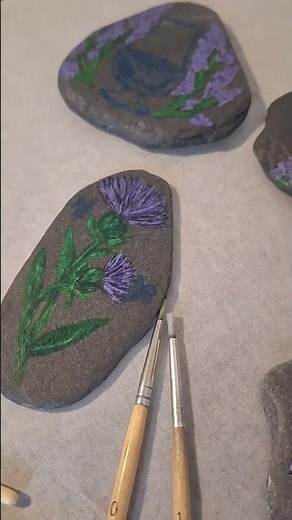 Painting Scotland Scenes on Scottish Slate Stone