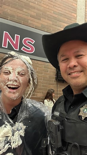 Clark County (WA) Sheriff's Office on Instagram: "Protect and serve… and occasionally get pied in the face. 😂🥧 Prairie HS recently hosted a Winter Carnival, a free community event where kids could play games, win prizes, and leave with a toy of their choosing. Leading up to the carnival, Prairie staff and students donated toys to the teacher or staff member’s box of their choice—the catch? Whoever collected the most toys had to take on a “fun prize.” Deputy Quiggle, Prairie’s SRO, collected th