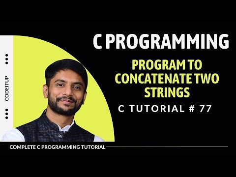 C Program to Concatenate Two String | In Hindi