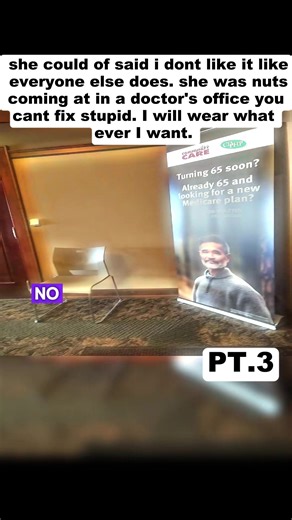 ##Trump2026 #lib #delmarny she could of said i dont like it like everyone else does. she was nuts coming at in a doctor's office you cant fix stupid. I will wear what ever I want.