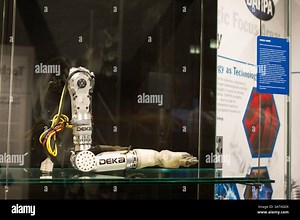 May 5, 2016 - Chicago, IL, USA - The Deka Arm is a prosthetic limb that was designed by DARPA to restore movement to amputees. DARPA: Redefining Possible is a new exhibit at the Museum of Science and Industry now on view until September 5, 2016 in Chicago. (Credit Image: © Stacey Rupolo/TNS via ZUMA Wire Stock Photo - Alamy