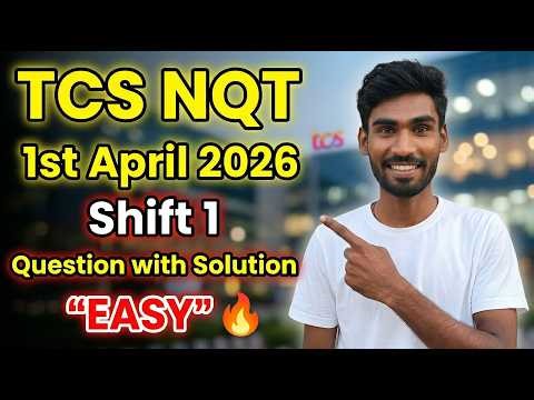 TCS NQT Coding Questions 1st April 2026 shift 1 Questions With Solutions | Java and python