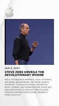 On This Day: January 9, 2007 - Steve Jobs Unveils the Revolutionary iPhone
