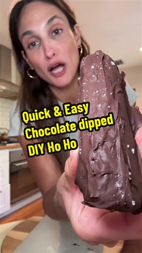 Chocolate dipped DIY Ho Ho — quick & easy snack