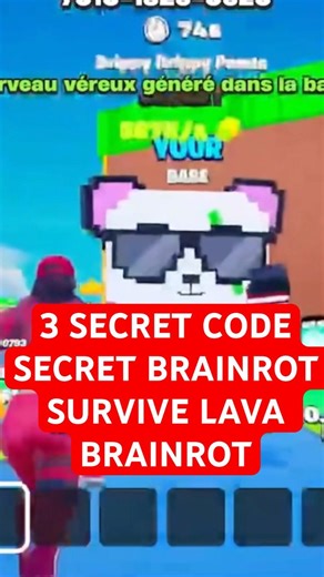 Survive Lava For The Brainrots FORTNITE creative Pandvil ALL SECRETS CODES,Valentines Event #shorts