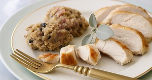 Chapon farci allégé et gourmand