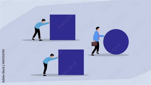 Working Smarter Not Harder: Efficiency and Innovative Solution cartoon animation