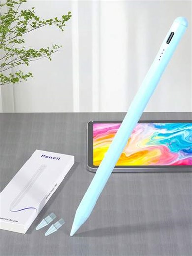 Stylus Pen Compatible With IPad, Touch Screen Pen, Tablet Stylus, Suitable For 10th/11th Gen (A16 Chip) 2022, 2025/Air4/5/6 10.9 Inch, No Bluetooth Connection Required For High Sensitivity Use. The Pen Tip Can Produce Different Line Widths Or Shadow Effects Depending On The Angle. Compatible With IPad 7/8/9 10.2 Inch/Pro11 2018-2022 11 Inch/12.9 Inch Models. Easy To Replace. The Pencil Has An LED Battery Indicator Light, 90mAh Battery Capacity. Black | SHEIN