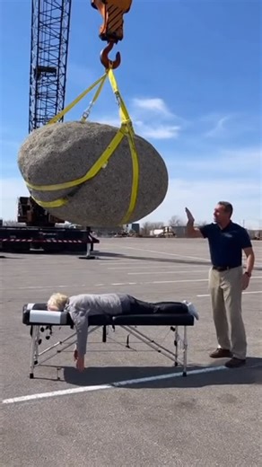 Eric Barker | Chiropractor uses huge boulder on senior citizen | Instagram