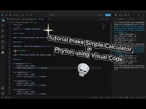 How to make a simple calculator in phyton using Visual Studio Code