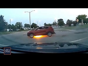 Dashcam: Stolen Kia Full of Teens Catches Fire During Intense Police Chase in Wisconsin
