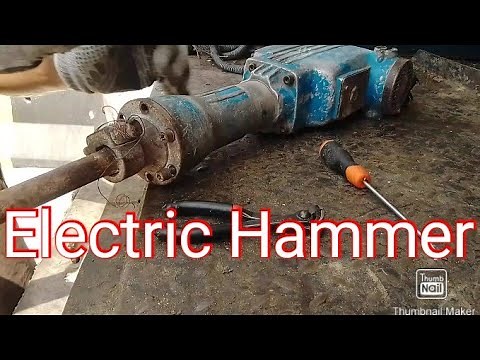 How to Repair a Broken Electric Demolition Jack-Hammer -Concrete Breaker SAE 15W/40 ‪@jerUghanAworkshoP‬