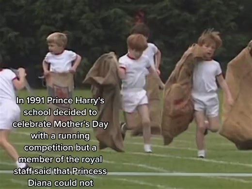 1991年戴安娜王妃违反王室礼仪参加哈里王子在学校的家长竞赛，Happy Mother's Day~