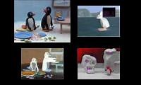 Mix of 4 videos from youtube : Pingu - 14. Pingu Runs Away - (Original VHS version - HQ - Restored) Quadparison 1