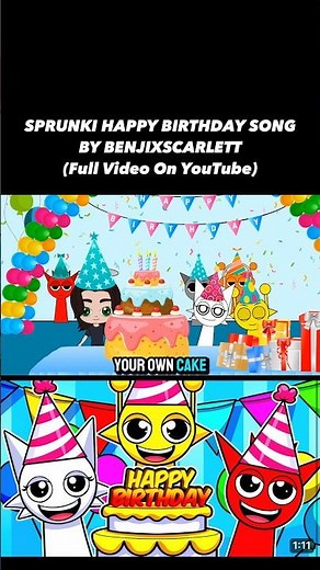 Sprunki Happy Birthday Song Animated Music Video by BENJIxScarlett (Incredibox Sprunki Song 🎶)