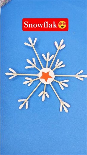 Easy Earbud Snowflake for decoration #trending