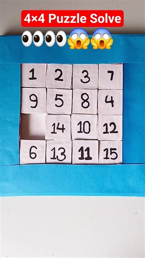 4×4 Puzzle Solve 😱 /👀 4×4 Sliding Puzzle Game Solved #puzzle #puzzelgames #4×4puzzle #puzzl