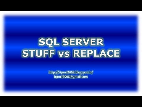 STUFF, REPLACE in SQL server