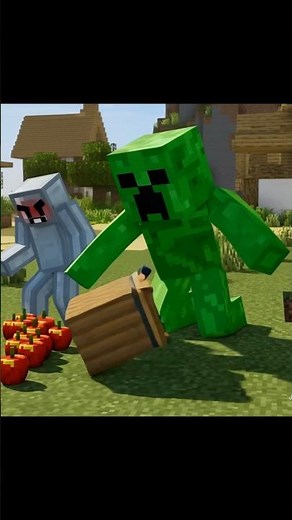 Minecraft Epic Duel: Iron Golem vs Giant Creeper in the Clouds!🤯