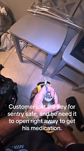32K views · 298 reactions | Customer lost the key for sentry safe, and he need it to open right away to get his medication. | Vault Cracker | Facebook
