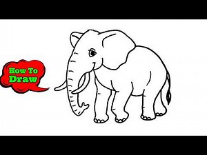 How to Draw an Elephant (Step by Step) | Easy Elephant Drawing Tutorial for Beginners