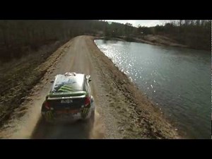 KEN BLOCK TESTS FOR HIS ATTEMPT AT A 6TH CONSECUTIVE RALLY IN THE 100 ACRE WOOD WIN