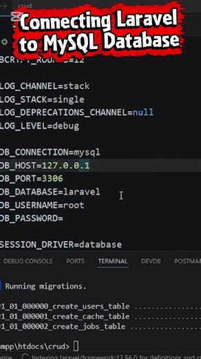 Connecting Laravel to MySQL Database 🔥