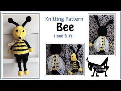 Knit a honey bee stuffed animal