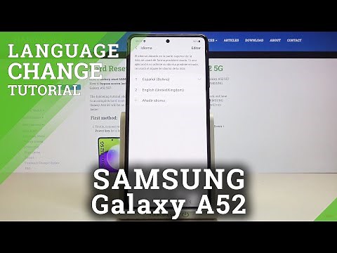 How to Change Language in SAMSUNG Galaxy A52 – Set Up Language Settings