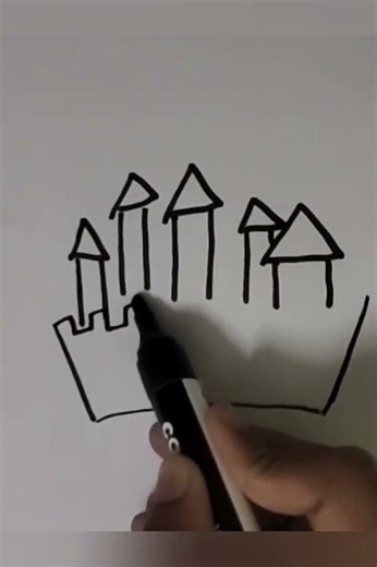easy castle drawing#drawing tutorial