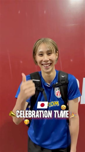 JAPAN CELEBRATES 🇯🇵🥳 Striking their victory pose 💪🏼 after a straight-set win to book their spot in the Quarterfinals 🙌🏼✨ 🏐 #Volleyball #WWCH #ElectrifyingThailand | Volleyball World