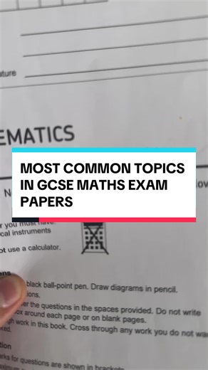 Top 5 Most Common GCSE Maths Exam Topics