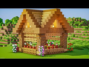 Minecraft Easy Flower Shop! Simple & Aesthetic Build Tutorial