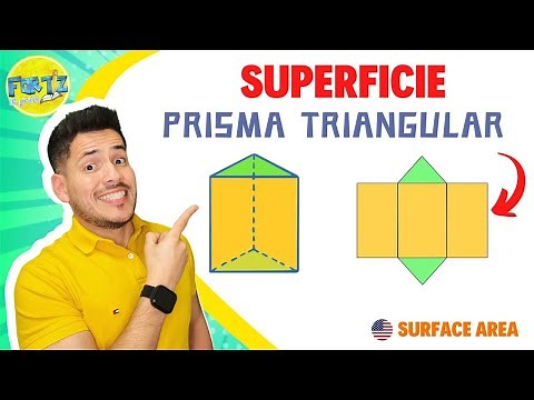 SUPERFICIE o ÁREA de un PRISMA TRIANGULAR.