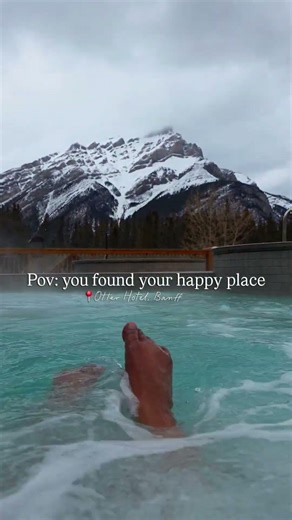 Check out the linked Vlog to find out the location #canada #mountainview #hotpool #relaxing #fypシ