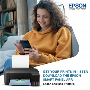 182K views · 25 reactions | Wi-Fi-enabled Epson EcoTank printers allow you to print from anywhere in the room. All you have to do is simply download the Epson Smart Panel app or Epson iPrint App and print! Know more: https://bit.ly/3ngLNx9 #EcoTank #Printer #SmartPanelApp | Epson | Facebook