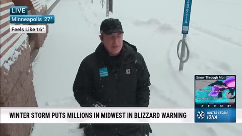 Snow continues in Minneapolis, blizzard conditions likely